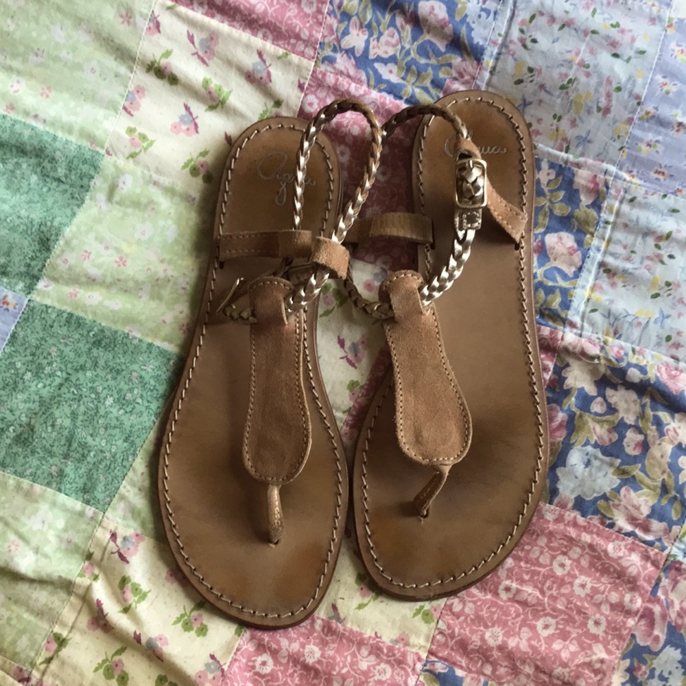 100% Italian leather sandals
